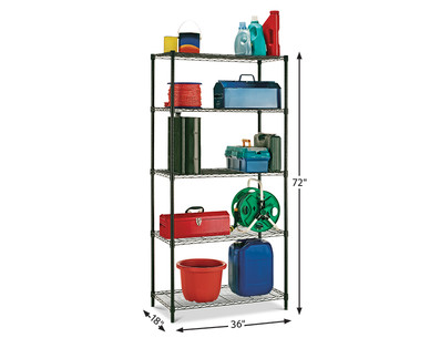 Easy Home Heavy-Duty Black Shelving
