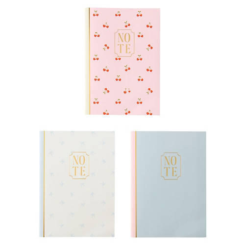 3 Pack Notebook Set - Pastel Color