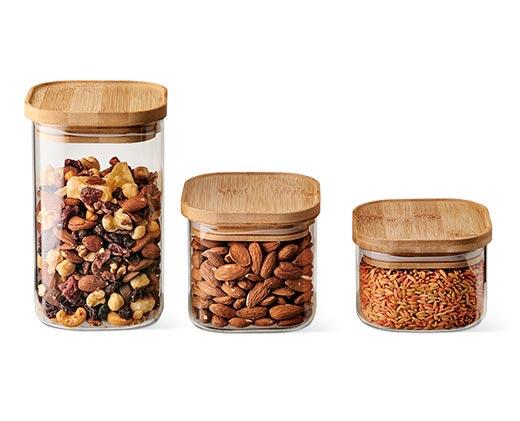 Crofton 
 Glass Canister Set with Bamboo Lids