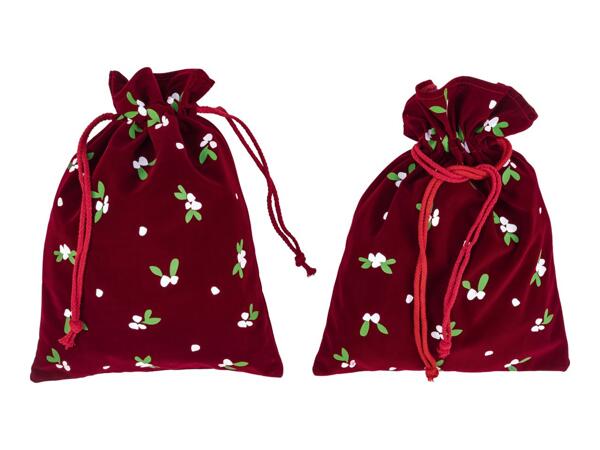Livarno Home Velvet Gift Bag Set - Set of 2