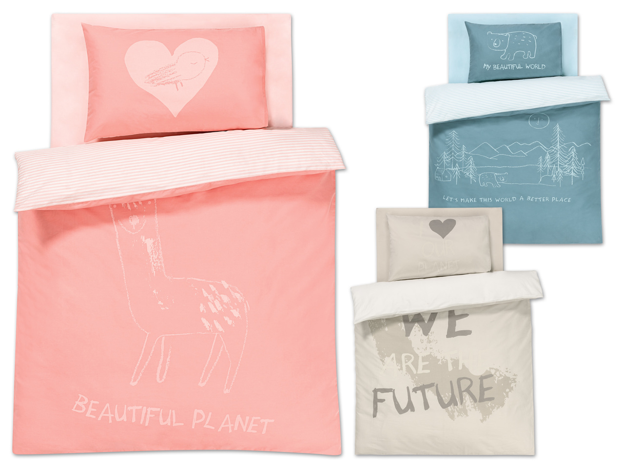 LUPILU(R)PURE COLLECTION Baby Bettwäsche-Set, 3-teilig