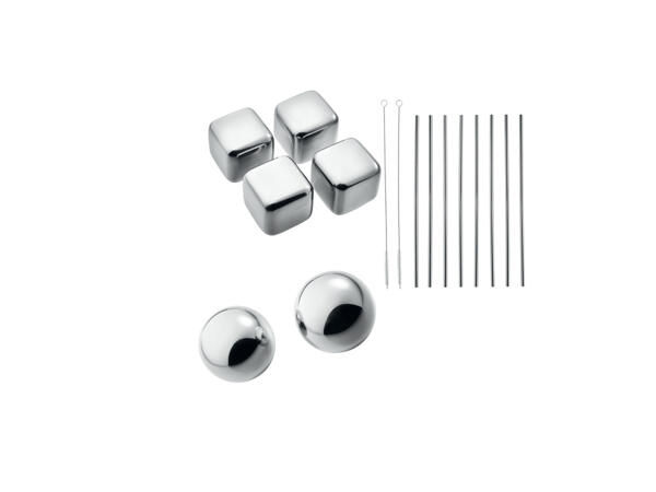Stainless Steel Ice Cubes / Ice Spheres / Straws / Spoon Straws