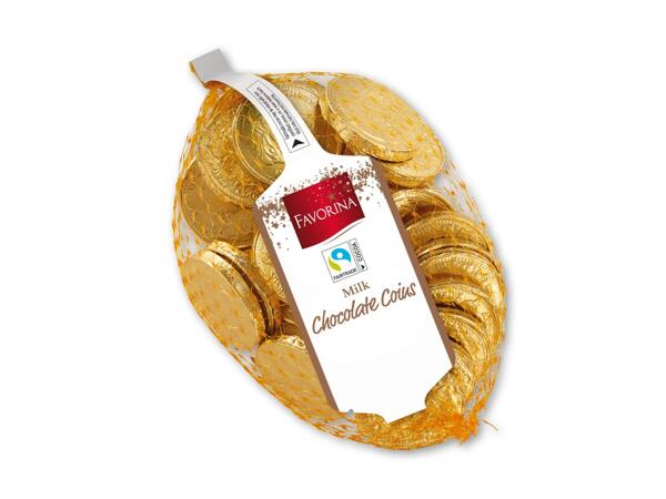 Chokolademønter i net