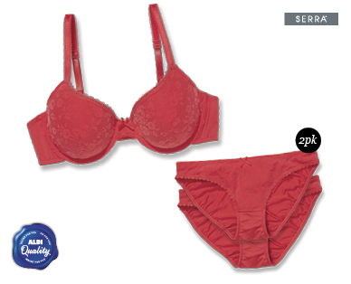 LADIES BRA 1PK OR LADIES BRIEF 2PK