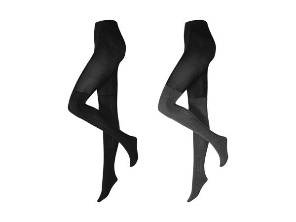 Collants fins à effet chaussettes montantes