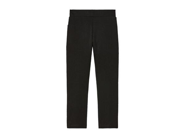 Girls' Black Jersey School Trousers