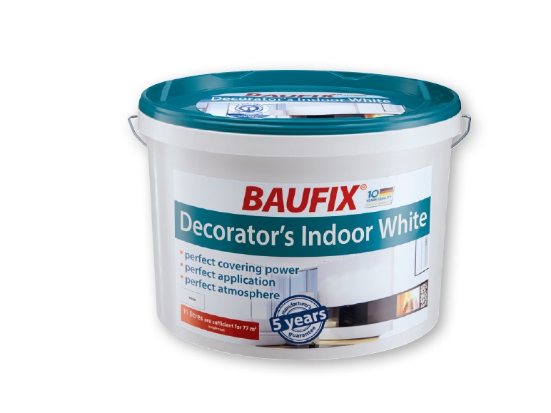 Baufix 11L Indoor White Paint