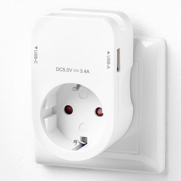 Adapter mit Handyhalterung mit USB-C und USB-A Anschluss