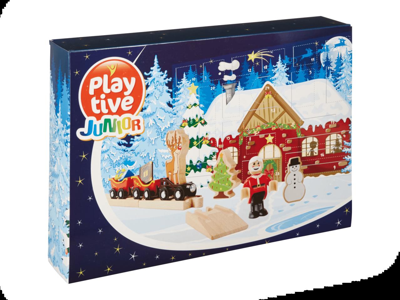 Calendrier de l'Avent avec jouets en bois