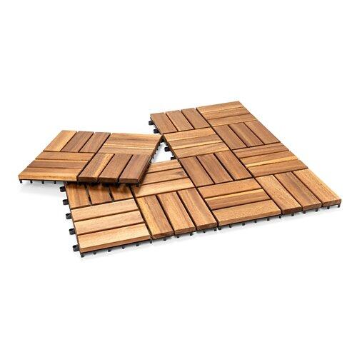 GARDENLINE Bodenfliesen aus Holz