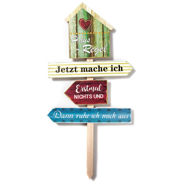 Holz-Gartenschild "Wegweiser"