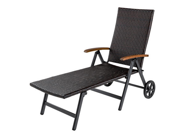 Wicker Sunlounger