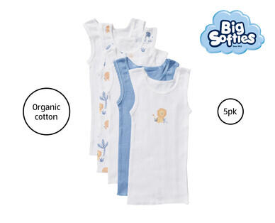 Big Softies Infant Singlets 5pk or Singletsuits 3pk