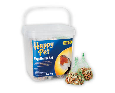 Set di mangime per volatili in secchiello HAPPY PET