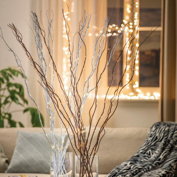 LIGHTZONE(R) 				Branches de saule avec lampes LED