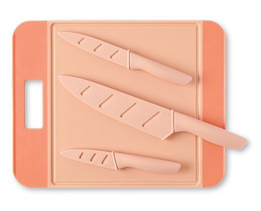 Crofton Cutting Board with Knife Set