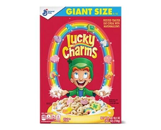 General Mills 
 Lucky Charms or Reese's Peanut Butter Puffs