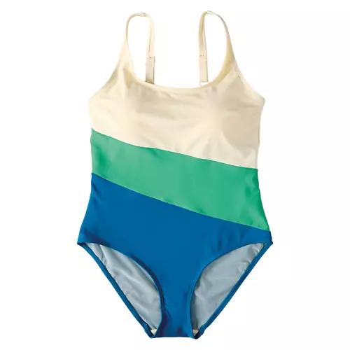 Ladies Premium Swimsuit - Blue/Green, M