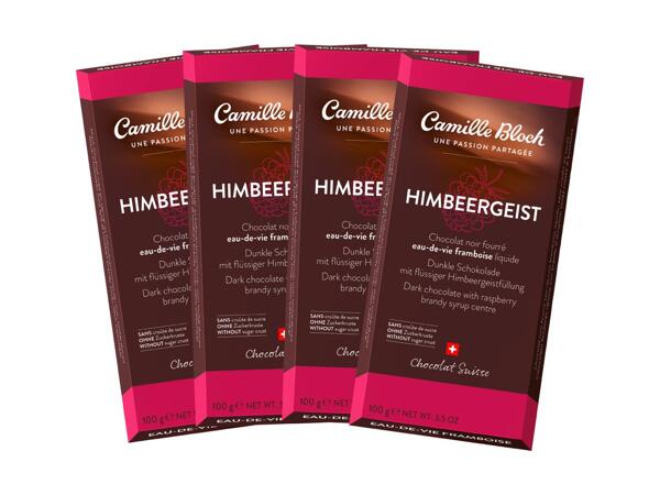 Tablette de chocolat Camille Bloch Eau-de-vie framboise