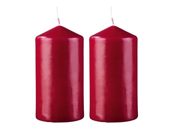 Christmas Pillar Candles, 2, 4 or 6 pieces