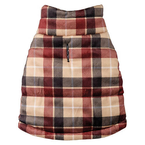 Pet Reversible Luxury Puffer Coat - Black Check, XL