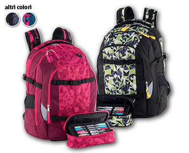Zaino per la scuola con astuccio