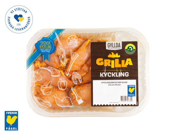 Kycklinglårfilé med glaze