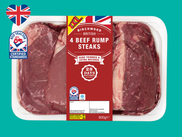 Birchwood 4 British Beef 28-Day Matured Rump Steaks