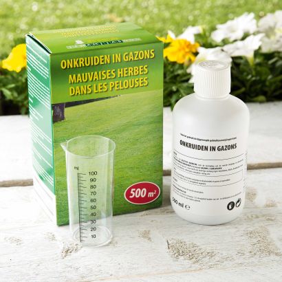 Onkruidbestrijdingsmiddel voor het gazon