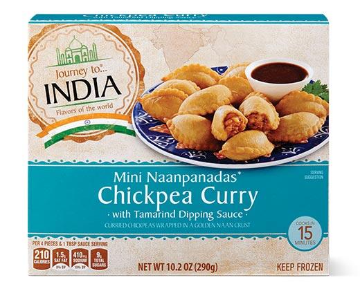 Journey To... Mini Naanpanadas Butter Chicken or Chickpea Curry