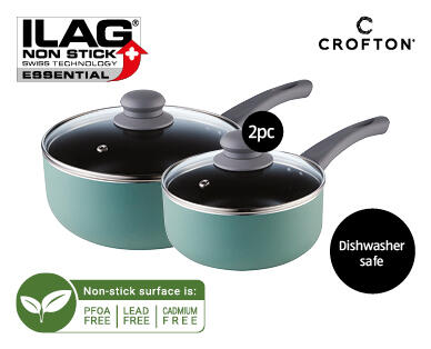Coloured Saucepan Set 2pc