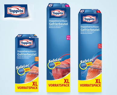 TOPPITS Doppelverschluss-Gefrierbeutel