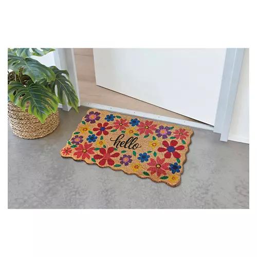18" x 30" Winter Coir Mat - Hello Floral