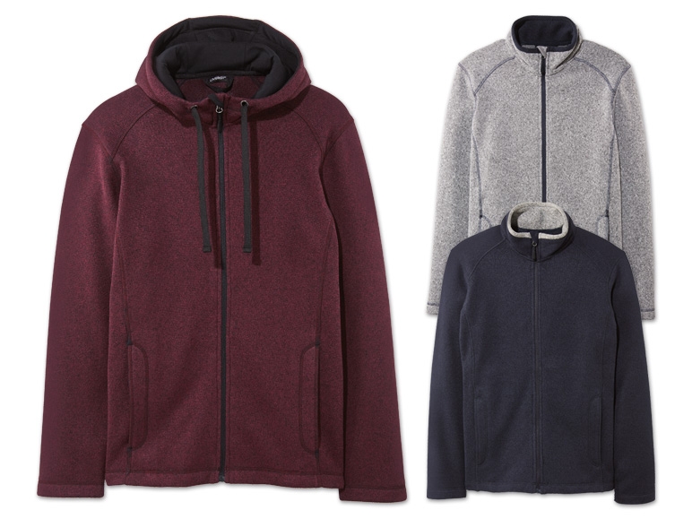 LIVERGY(R) Herren Strickfleece-Jacke