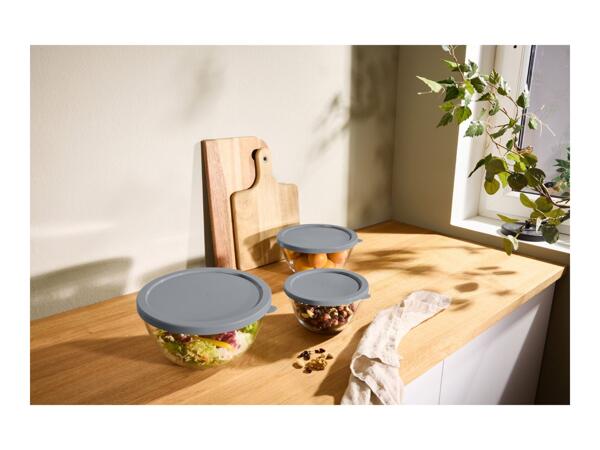 Silvercrest Grey Glass Bowl Set - 5 Pieces