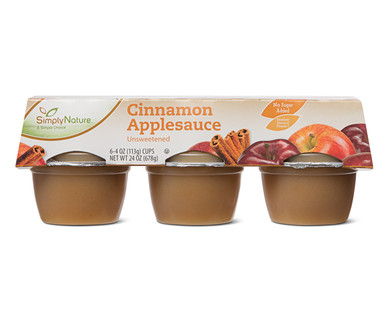 SimplyNature Unsweetened Cinnamon or Strawberry Banana Applesauce Cups