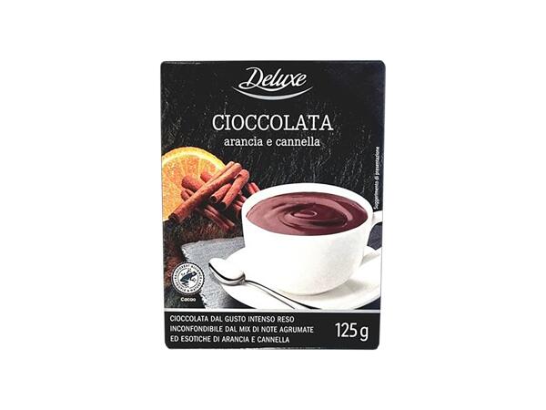 Hot chocolate powder with orange and cinnamon