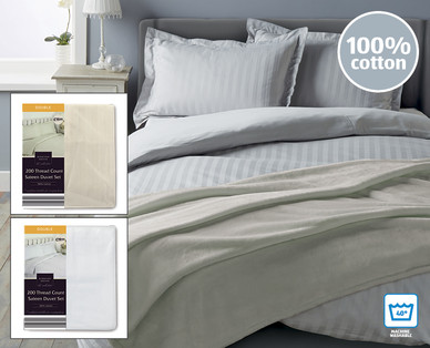 200 Thread Count  Sateen Duvet Set Double