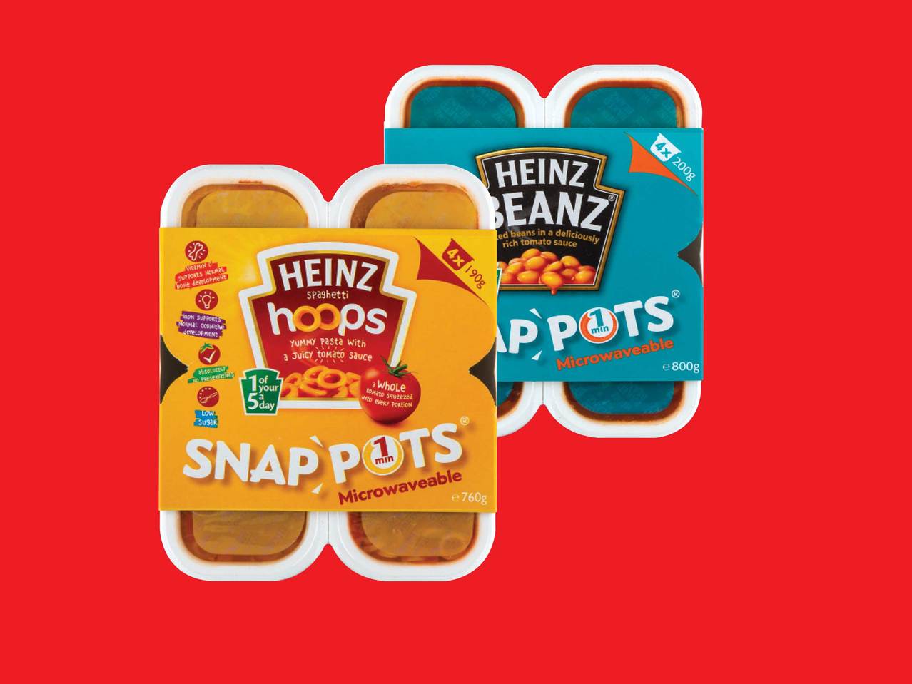 HEINZ Hoops/Beanz Snap Pots