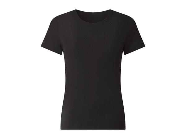 Ladies' Black Ribbed T-Shirt