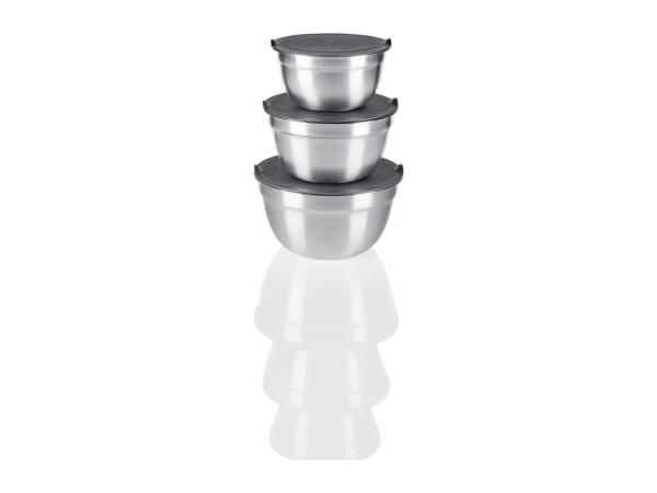 Livarno Home Stainless Steel Bowl Set - Set of 3