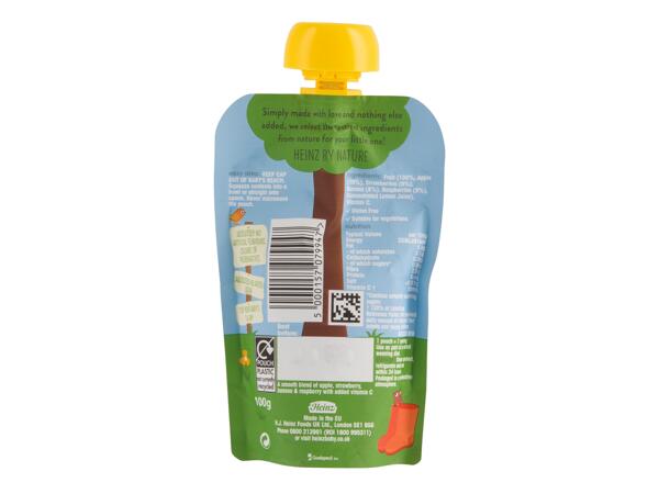 Heinz By Nature Strawberry, Banana, Raspberry & Apple Fruit Pouch