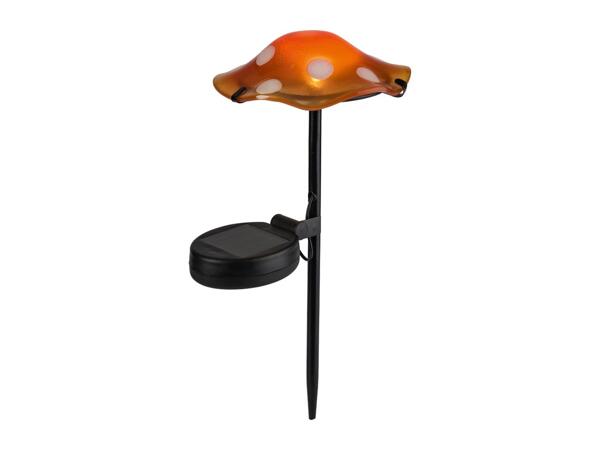Orange Solar Toadstool Garden Stake Light