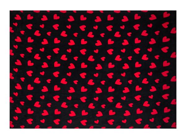 Livarno Home Black Blanket With Hearts