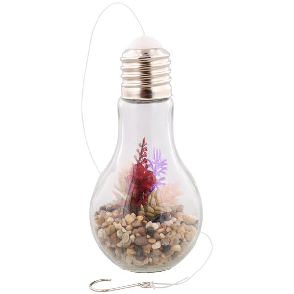 Ampoule avec plante artificielle