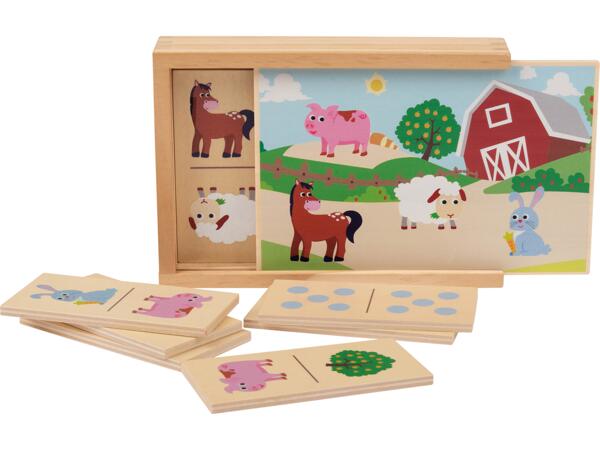 Wooden Game "Dominoes, Memory, Fishing or Balance Game"