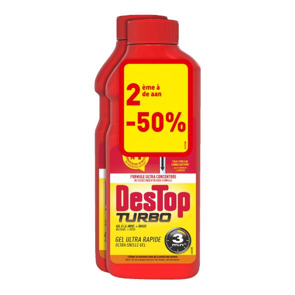 DESTOP TURBO(R) Déboucheur, 2 pcs