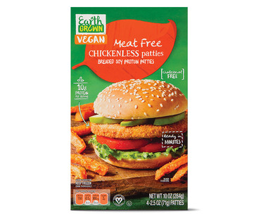 Earth Grown Chickenless Patties or Tenders