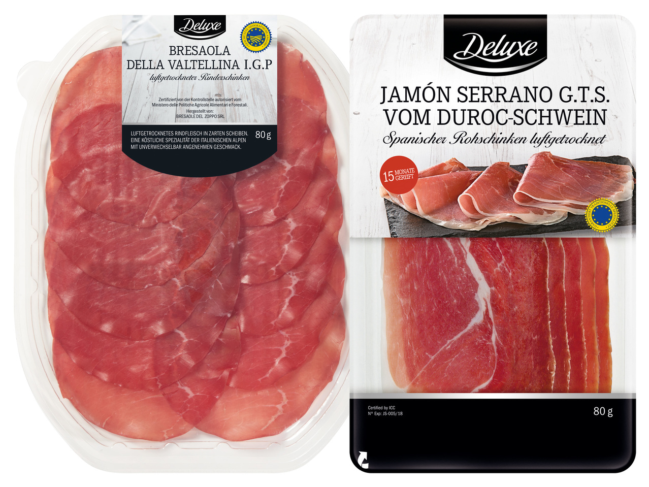 DELUXE Bresaola I.G.P. oder Duroc Schinken