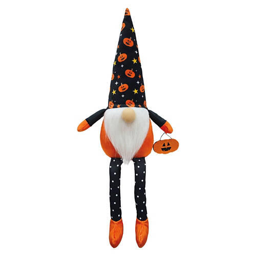 16" Tall Halloween Mini Gnome - Pumpkin Print